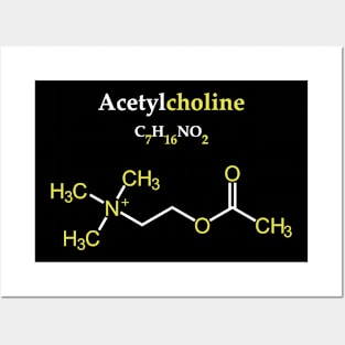 Acetylcholine Molecule Original Concept Posters and Art